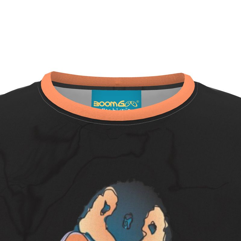 BoomGoo® T-shirt (unisex) pop art "Papapapenguin" 1csbk chick black