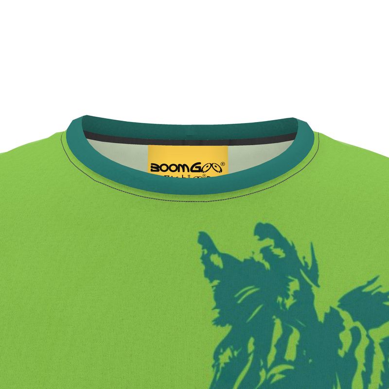 BoomGoo® T-shirt (unisex) "Zzzebra" 1g on green