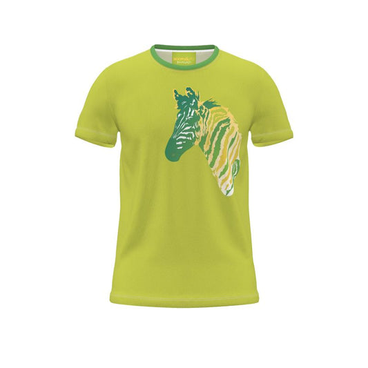 BoomGoo® T-shirt (unisex) "Zzzebra" 1blg2 blend on green
