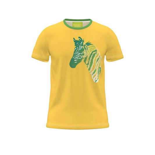 BoomGoo® T-shirt (unisex) "Zzzebra" 1bly blend on yellow