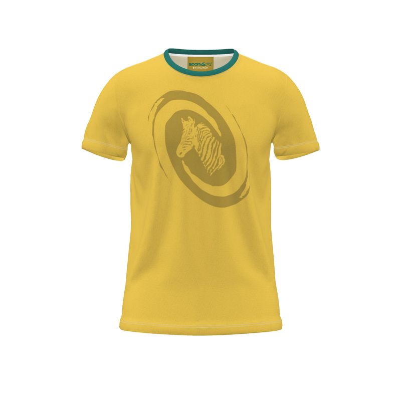 BoomGoo® T-shirt (unisex) "Zzzebra" 1sgogo Swirl gold on gold