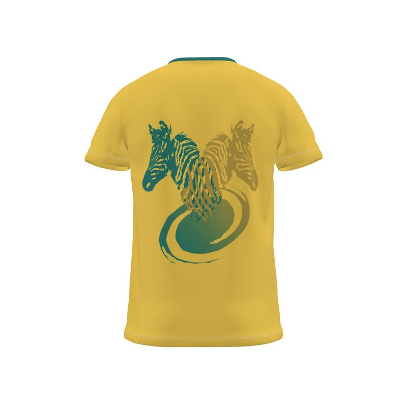 BoomGoo® T-shirt (unisex) "Zzzebra" 1sgogo Swirl gold on gold