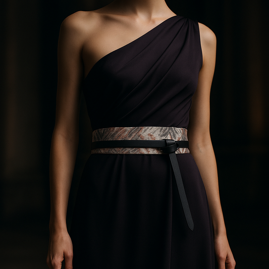 BoomGoo® leather wrap belt F1181 "Pink Marble" 2