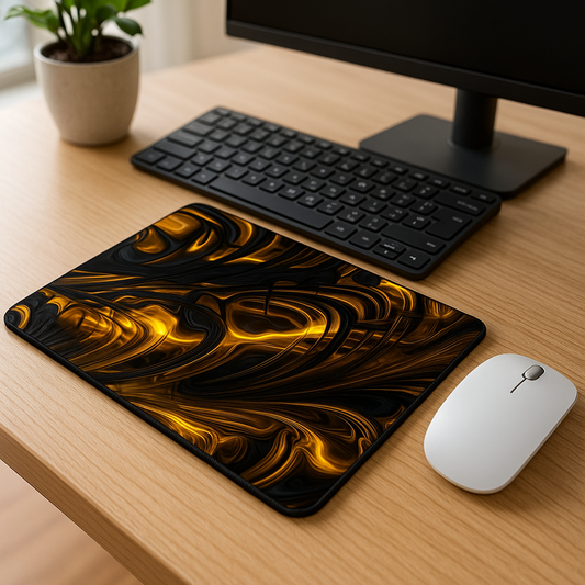 BoomGoo® Mousepad F1488 "Black Gold Flow" 3