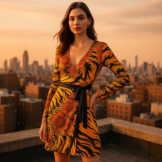 BoomGoo® Wrap Dress F1684 "Tiger" 1