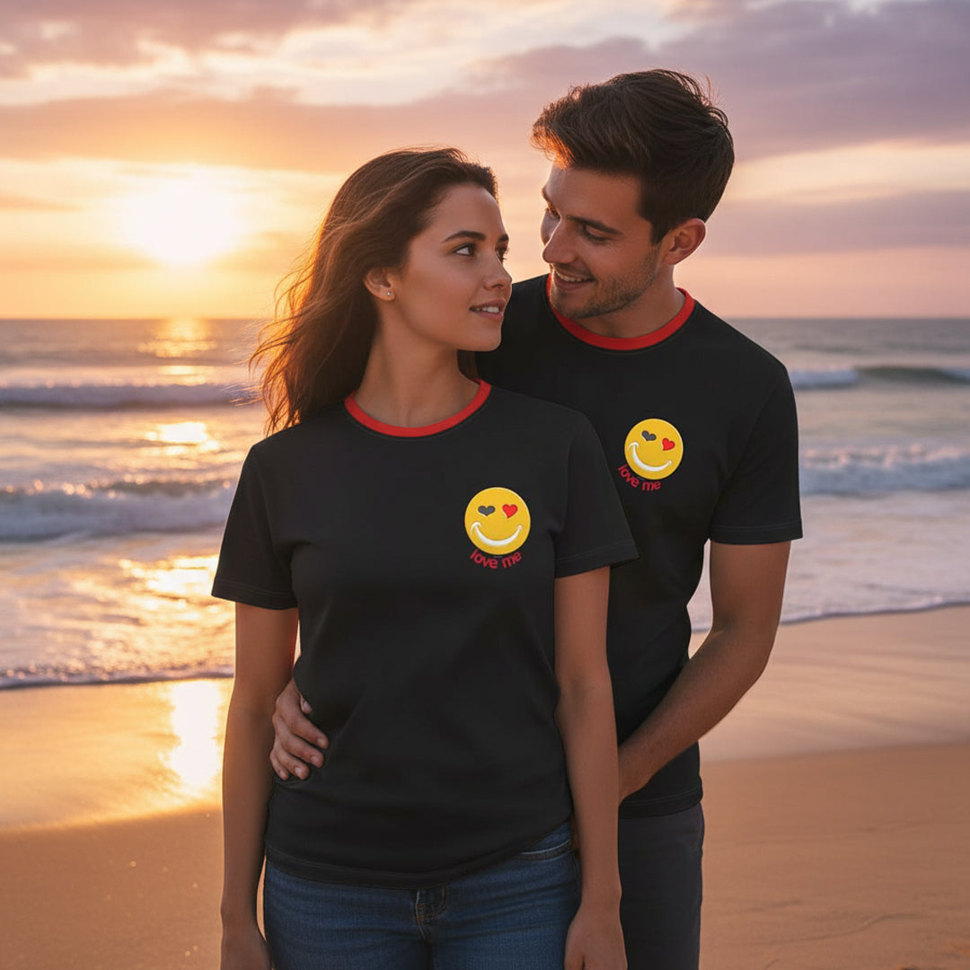 BoomGoo® T-shirt (unisex) "Happy" 11 Love me - black