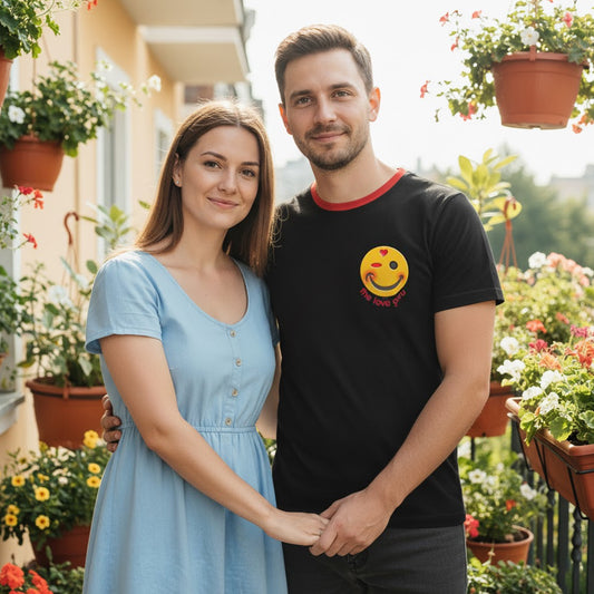 BoomGoo® T-shirt (unisex) "Happy" 13 Love Guru - black