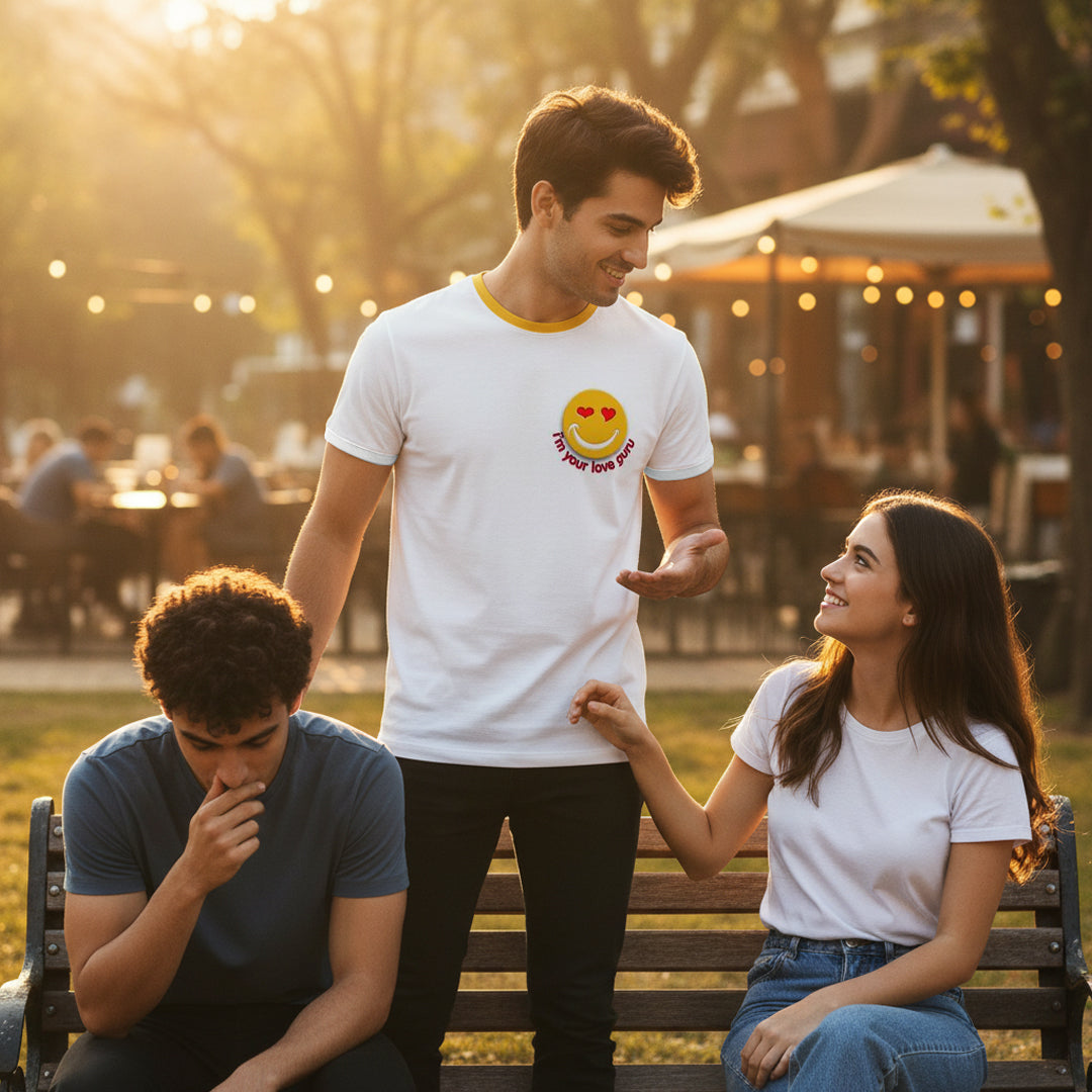 BoomGoo® T-shirt (unisex) "Happy" 16 I'm Your Love Guru