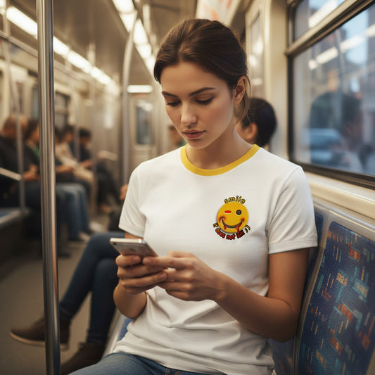 BoomGoo® T-shirt (unisex) "Happy" 20 "Smile - it does not kill ; )"