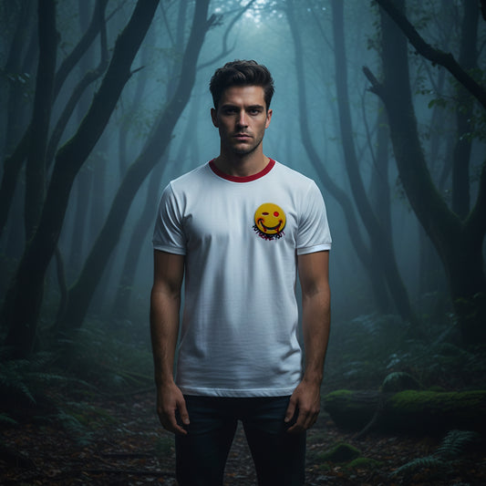 BoomGoo® T-shirt (unisex) "Happy" 21 Do I Scare You?"