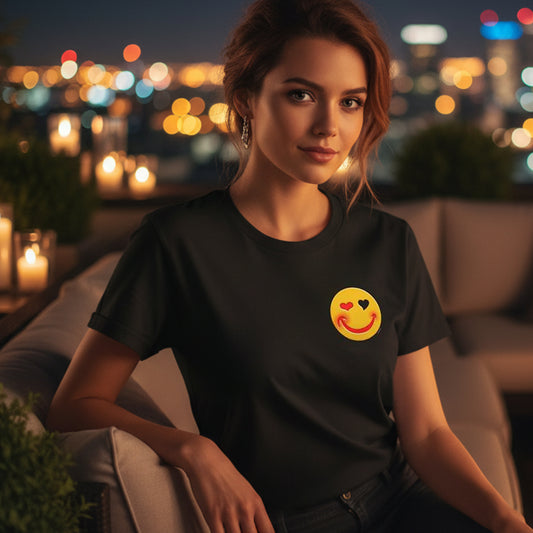 BoomGoo® T-shirt (unisex) "Happy" I 5 black