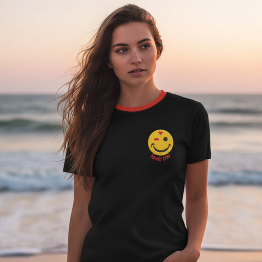 BoomGoo® T-shirt (unisex) "Happy" I 7 Love Me - black