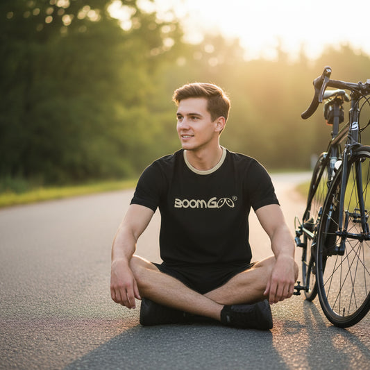 BoomGoo® T-shirt (unisex) cool brand logo 1d beige on black