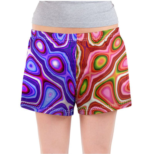 BoomGoo® PJ shorts femme  F784 "Purple/Pink duo Crocodile" 2