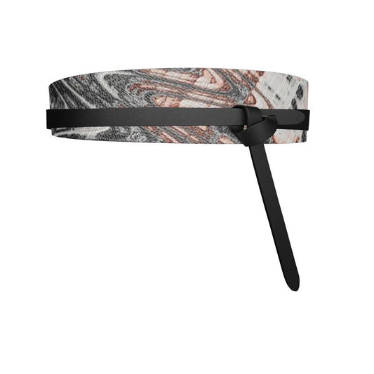 BoomGoo® leather wrap belt F1181 "Pink Marble"