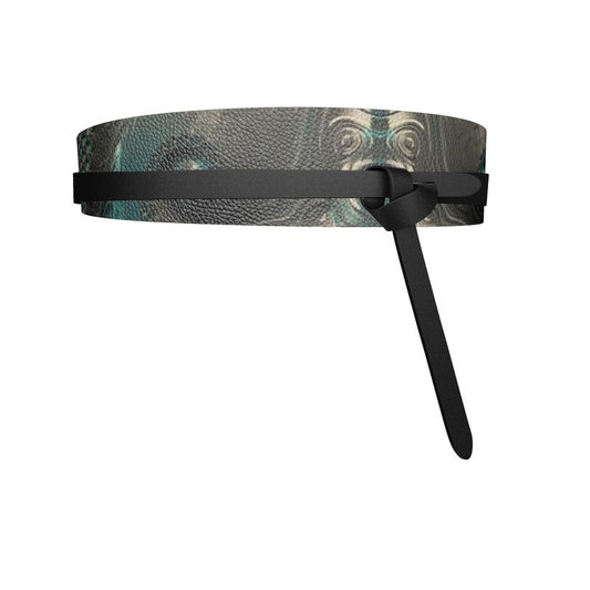 BoomGoo® leather wrap belt F925 "Metallica" 2