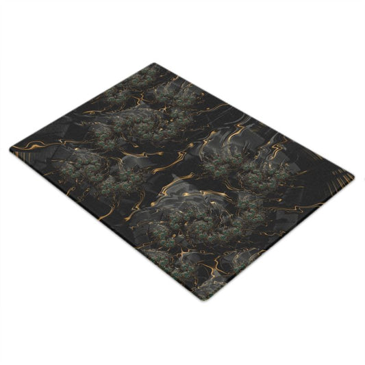 BoomGoo® Cutting Board (glass) F1488 "Black Gold Flow" 1