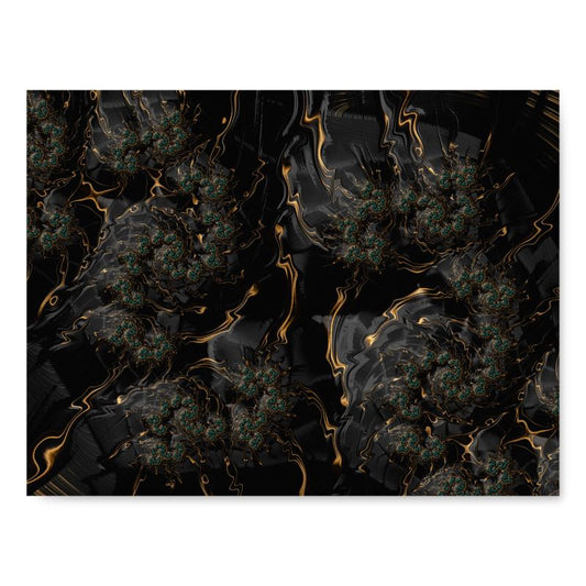 BoomGoo® Cutting Board (stone) F1488 "Black Gold Flow" 1