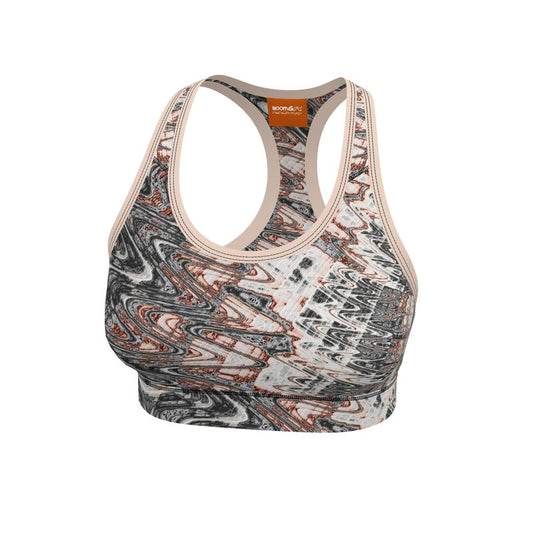 BoomGoo® Sports Bra F1180 "Pink Marble" 1