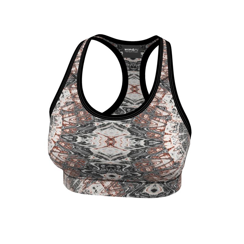 BoomGoo® Sports Bra F1180 "Pink Marble" 2