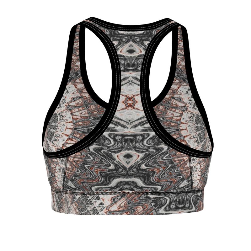 BoomGoo® Sports Bra F1180 "Pink Marble" 2