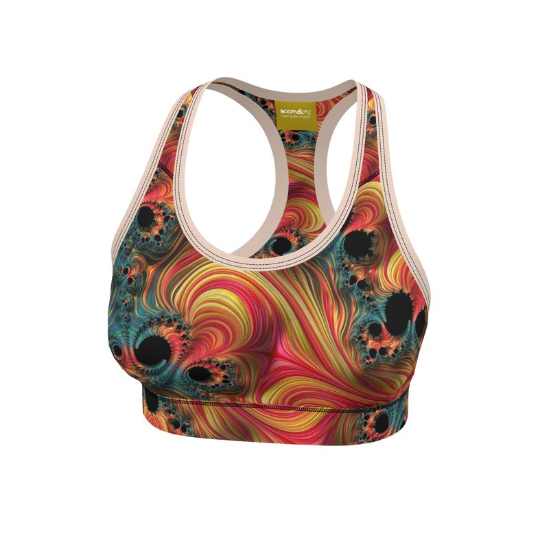 BoomGoo® Sports Bra F1139 "Rainbow Mountain" I