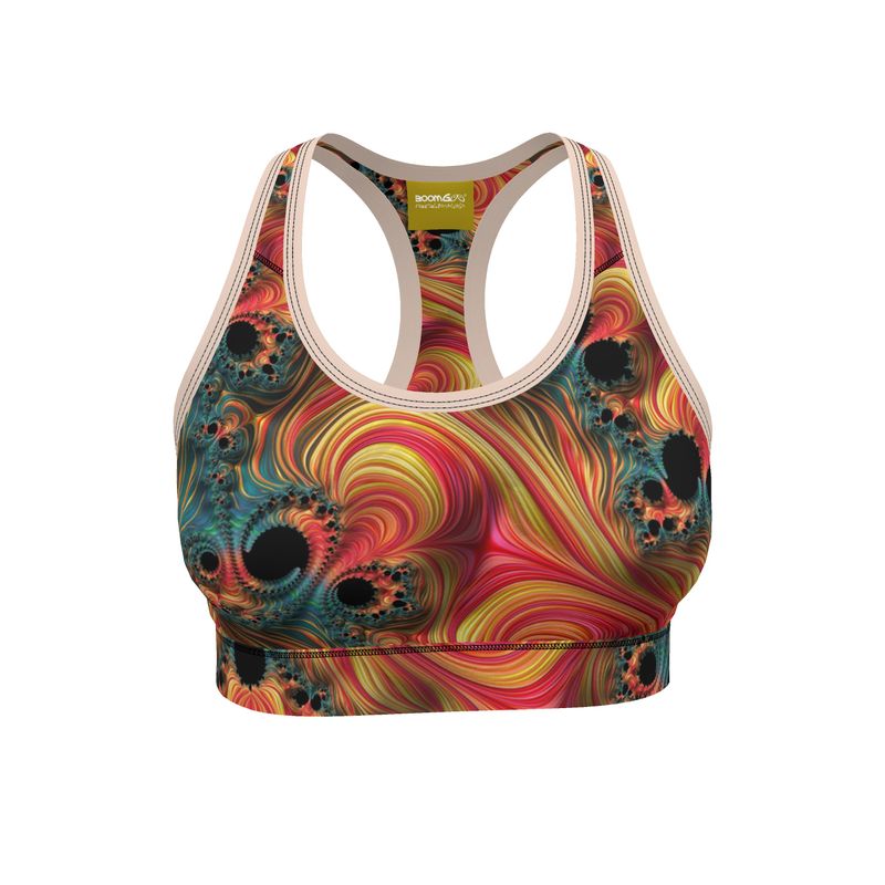 BoomGoo® Sports Bra F1139 "Rainbow Mountain" I