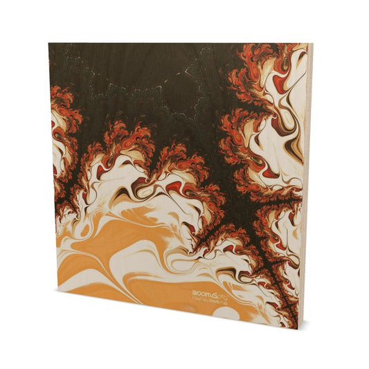 BoomGoo® art print Wood Block F1152 "Sun Fireball" 1