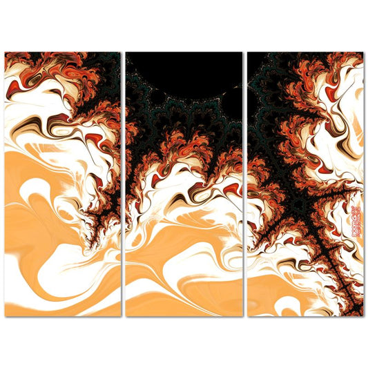 BoomGoo® art print Canvas triptych F1152 "Sun Fireball" 1 (3x 90x40cm)