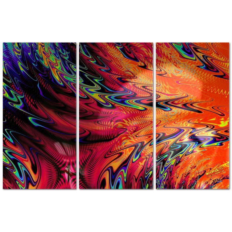 BoomGoo® art print Canvas triptych F840” Frequency" 1 (3x 140x70cm)