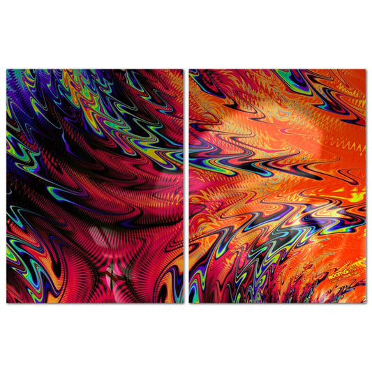 BoomGoo® art print Canvas Diptych F840” Frequency" I2 (2x 40x30cm)