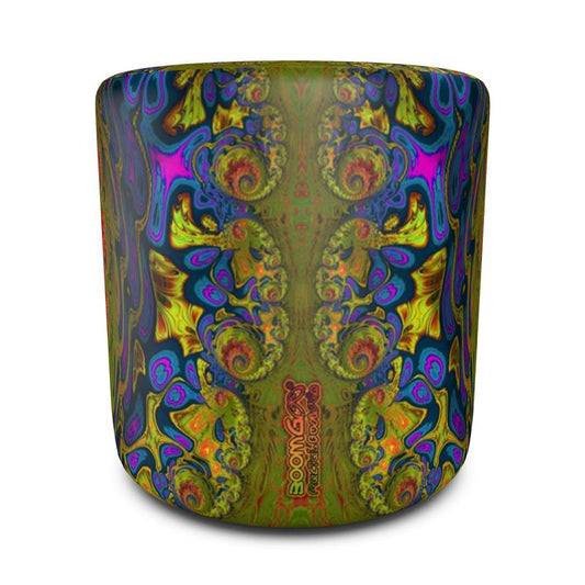 BoomGoo® seat Pouf (framed round) F1546 "Lagoon Paradise" I