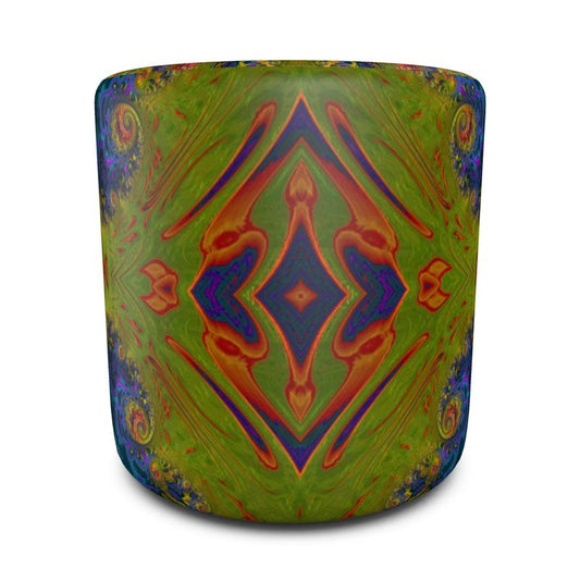 BoomGoo® seat Pouf (framed round) F1546 "Lagoon Paradise" V2