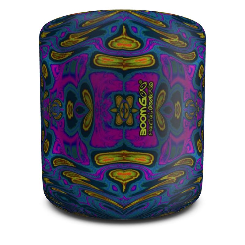 BoomGoo® seat Pouf (framed round) F1546 "Lagoon Paradise" V2