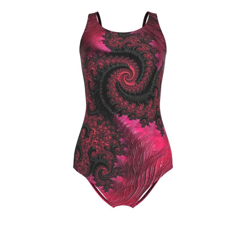 BoomGoo® Swimwear Ladies 1-Piece F408 "Pink Dragon" 1 II