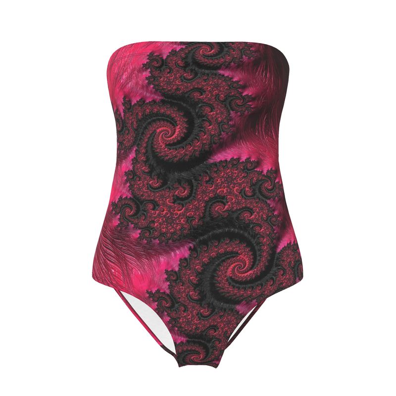 BoomGoo® Swimwear Ladies Strapless F408 "Pink Dragon" 1 III