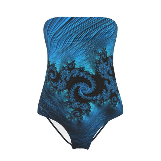 BoomGoo® Swimwear Ladies Strapless F404 "Blue Dragon" 1